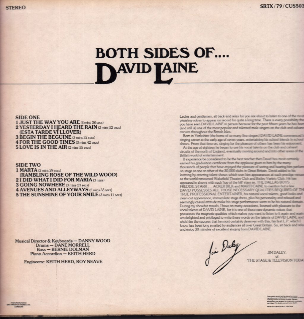david laine - both sides of... - Lp