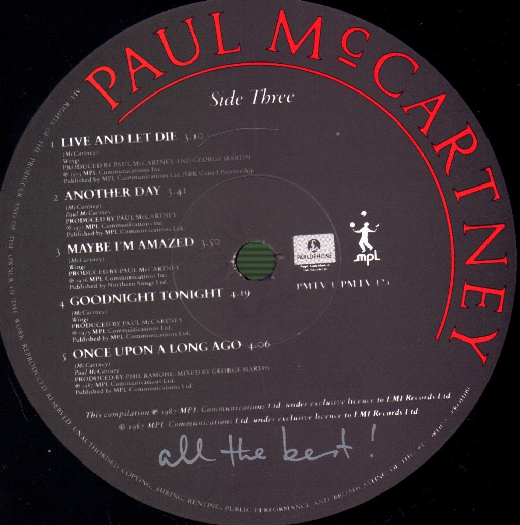 Paul McCartney - All The Best - Double Lp