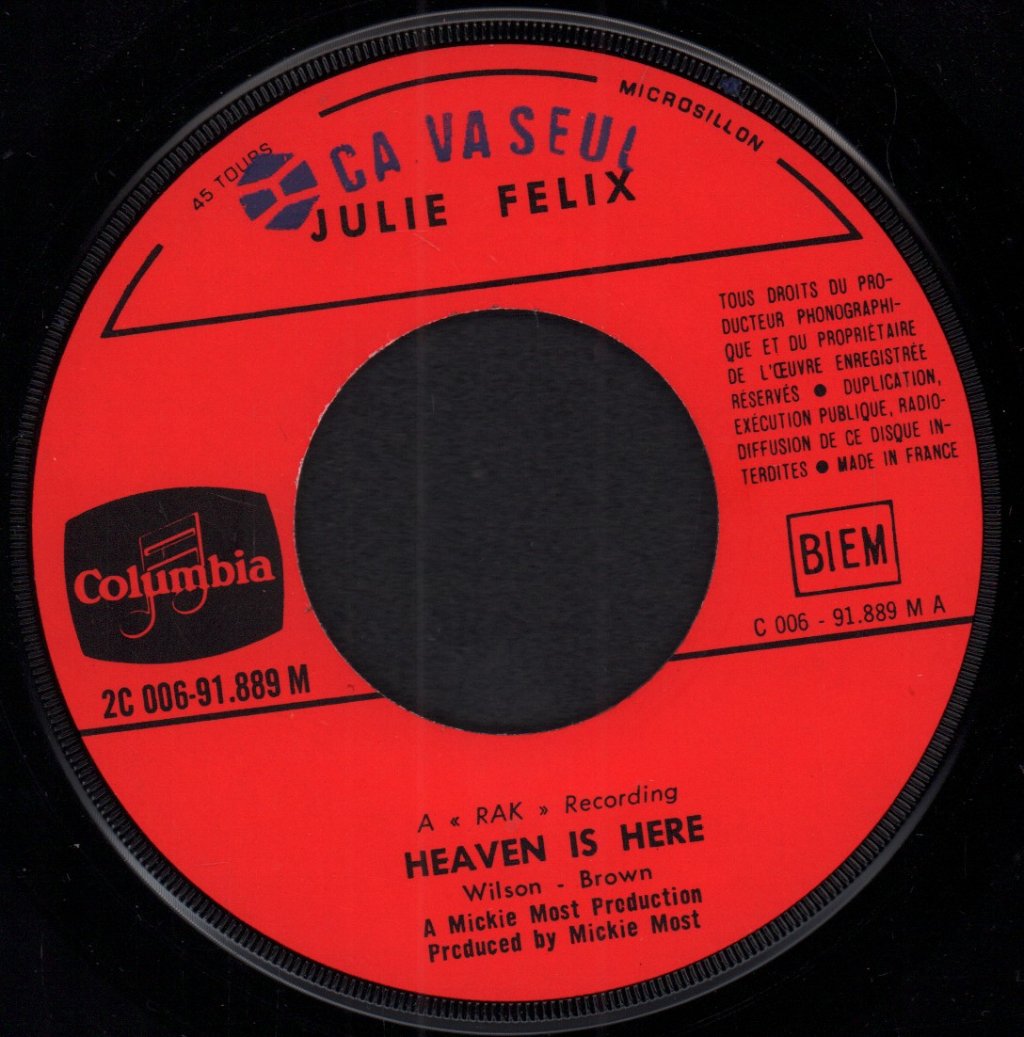 Julie Felix - Heaven Is Here - 7 Inch