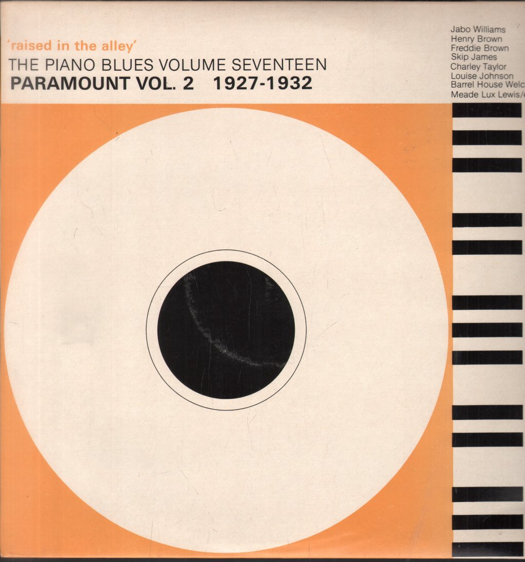 Piano Blues Volume 17 - Raised In The Alley Paramount Vol 2 1927 - 1932 - Lp