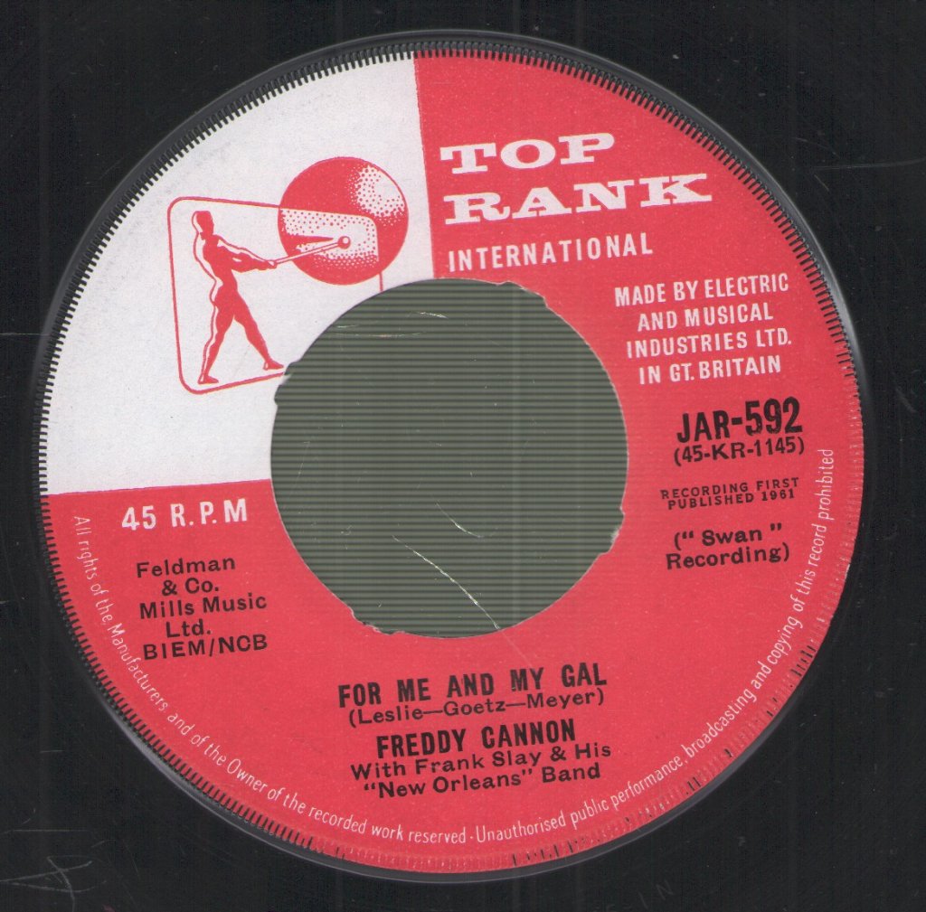 Freddy Cannon - For Me And My Gal / Blue Plate Special - 7 Inch
