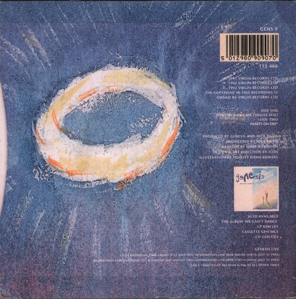 Genesis - Jesus He Knows Me - 7 Inch