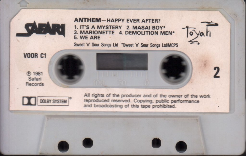 Toyah - Anthem - Cassette