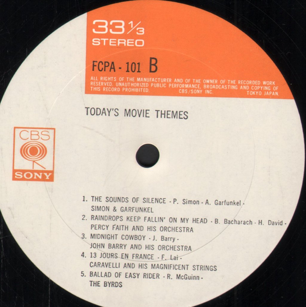 Various Artists - Today's Movie Themes - Lp