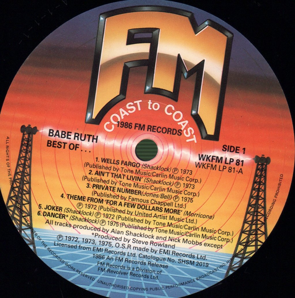Babe Ruth - Best Of - Lp