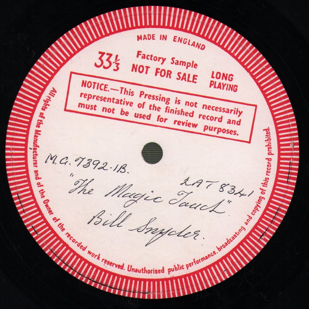 Bill Snyder - Magic Touch - Lp
