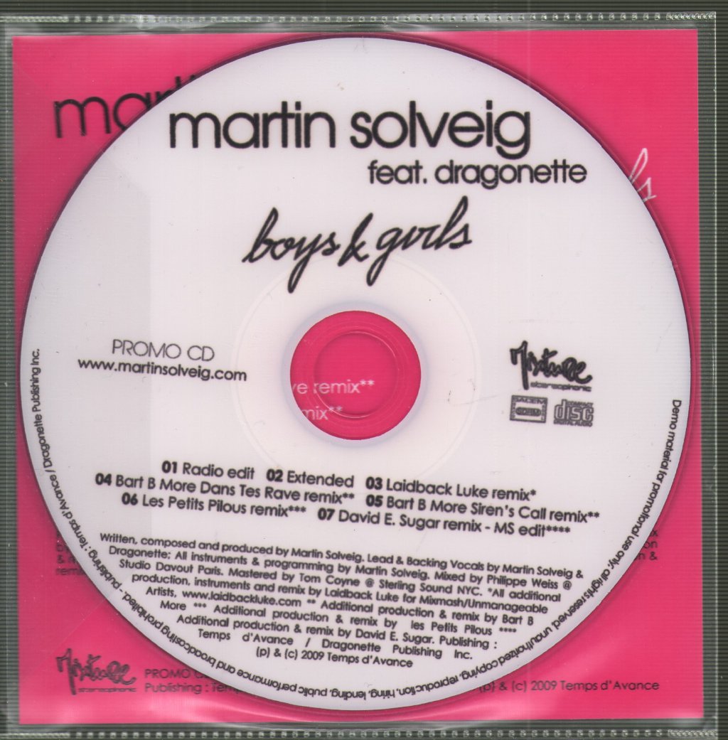 Martin Solveig Featuring Dragonette - Boys & Girls - Cdr