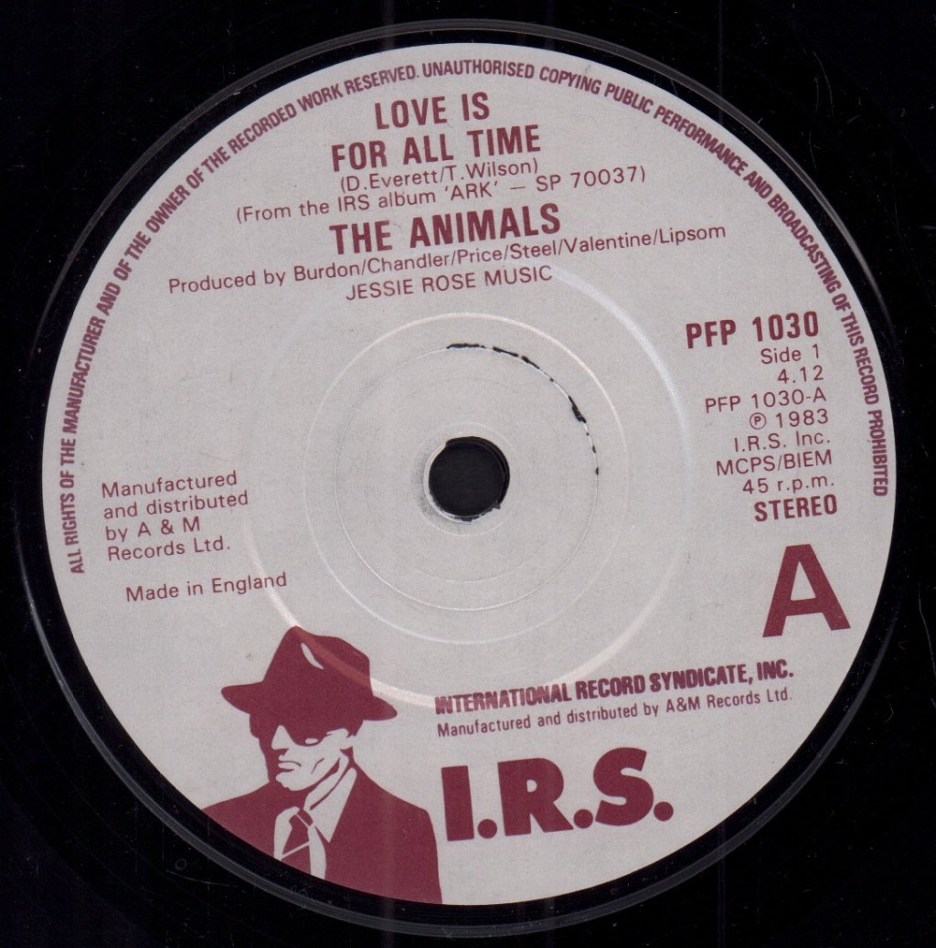 Animals - Love Is For All Time - 7 Inch