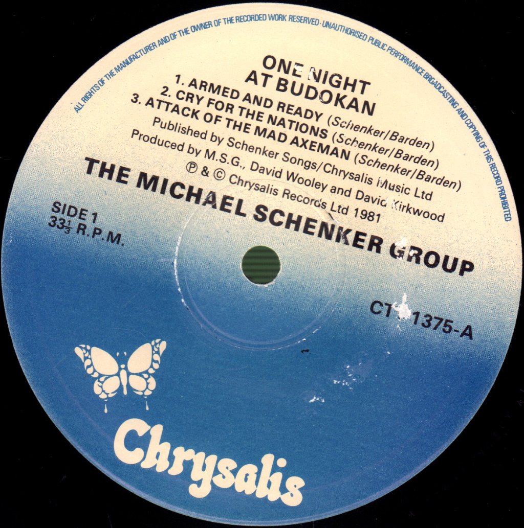 Michael Schenker Group - One Night At Budokan - Double Lp