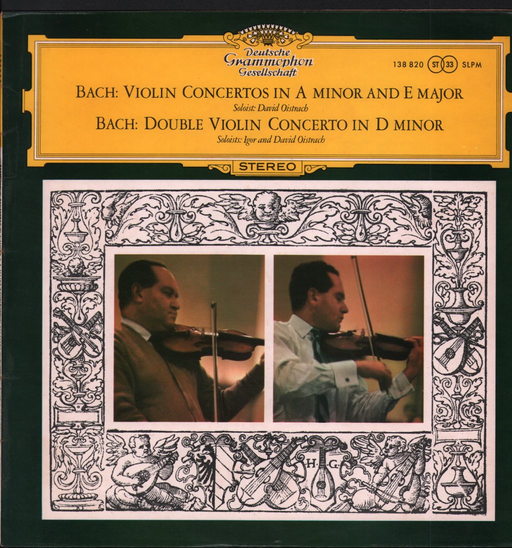 David And Igor Oistrakh - Bach Violin Concertos In A / Double Violin Concerto - Lp