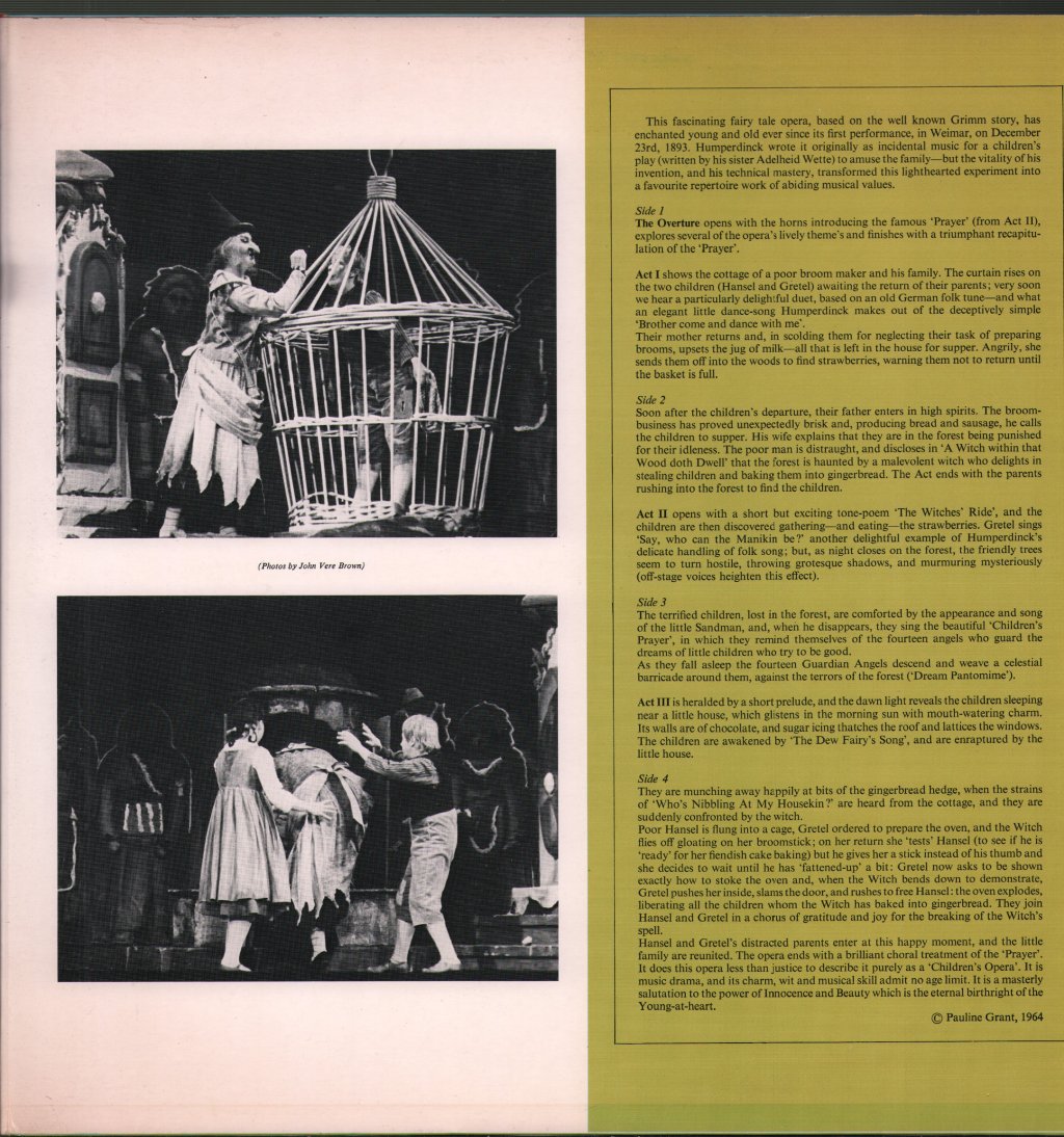 Patricia Kern / Margaret Neville / Ann Howard / Sadler's Wells Orchestra / Mario Bernardi - Humperdinck - Hansel And Gretel - Double Lp