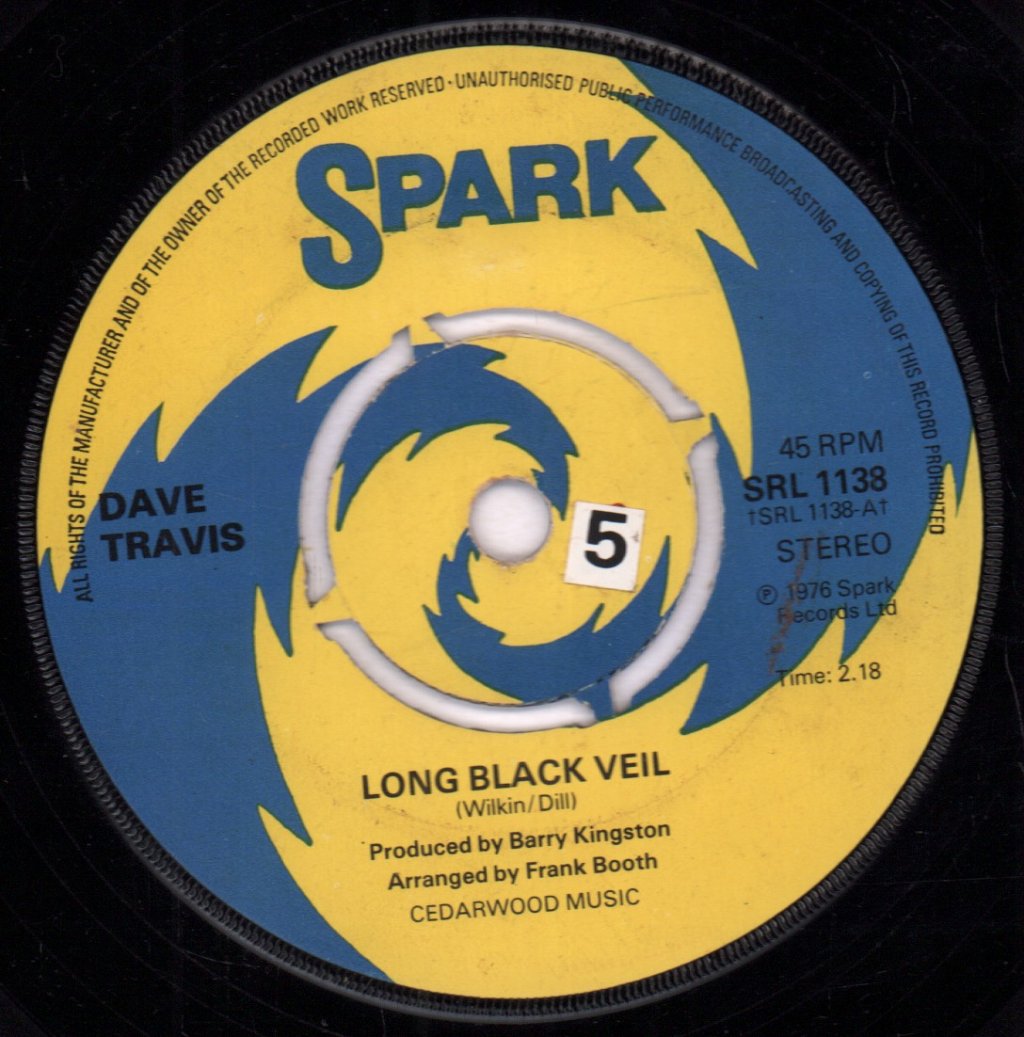 Dave Travis - Long Black Veil - 7 Inch