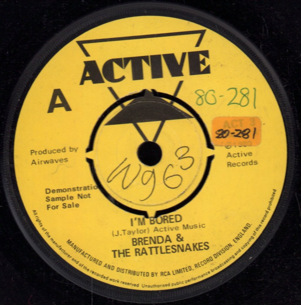Brenda And The Rattlesnakes - I'm Bored - 7 Inch