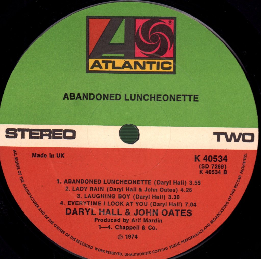 Hall And Oates - Abandoned Luncheonette - Lp