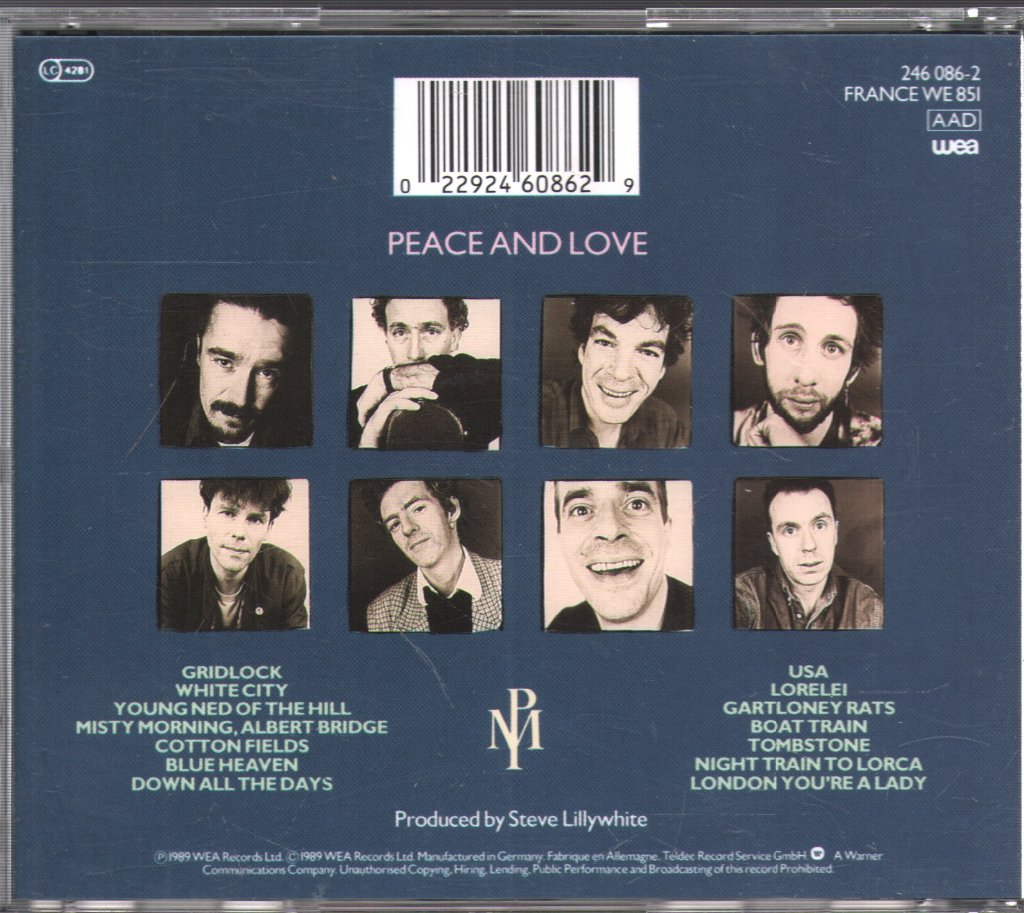 Pogues - Peace And Love - Cd