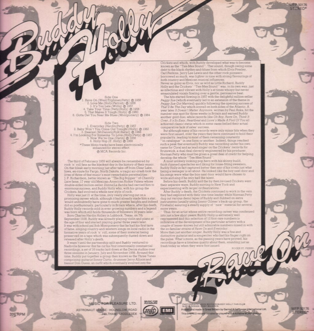 Buddy Holly - Rave On - Lp
