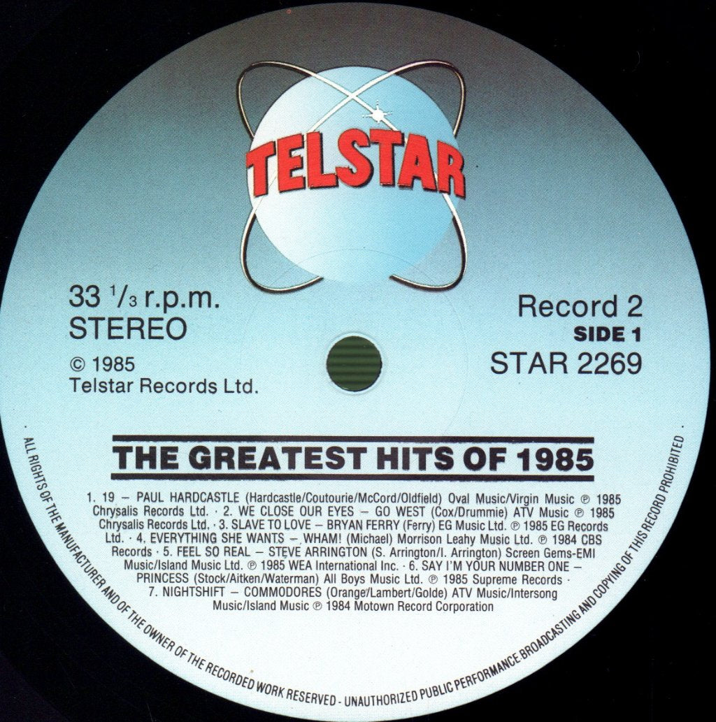Various Artists - Greatest Hits Of 1985 - Double Lp