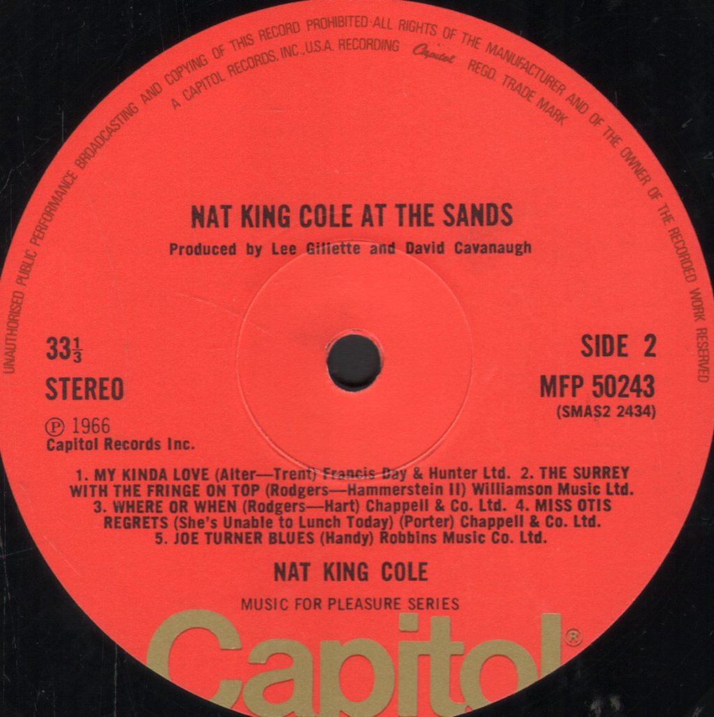 Nat King Cole - At The Sands - Lp