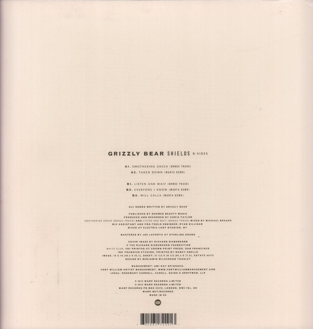 Grizzly Bear - Shields B-Sides - 12 Inch