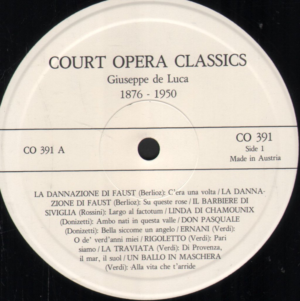 Giuseppe De Luca - Giuseppe De Luca 1876-1950 - Lp