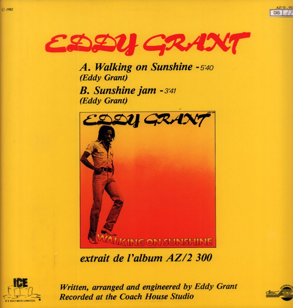 Eddy Grant - Walking On Sunshine - 12 Inch