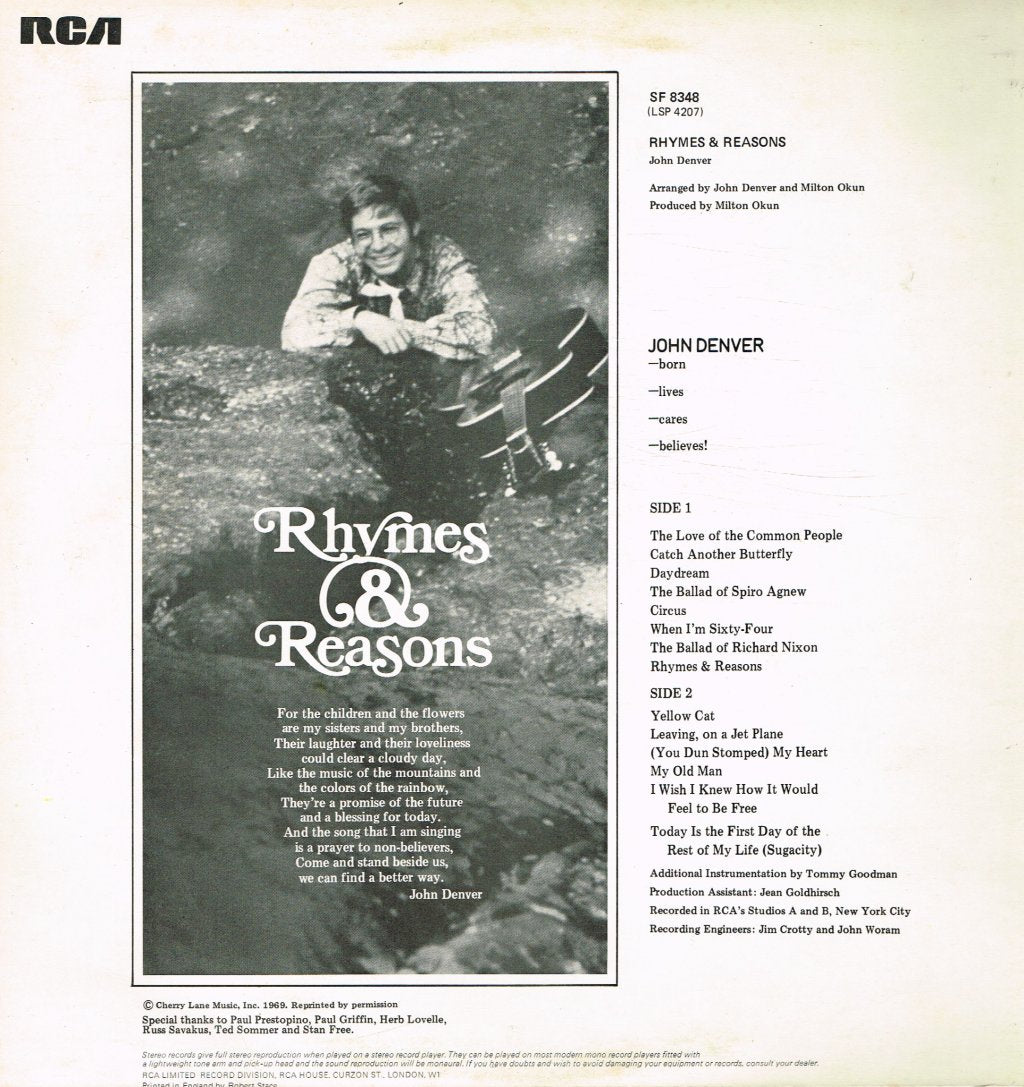 John Denver - Rhymes And Reasons - Lp