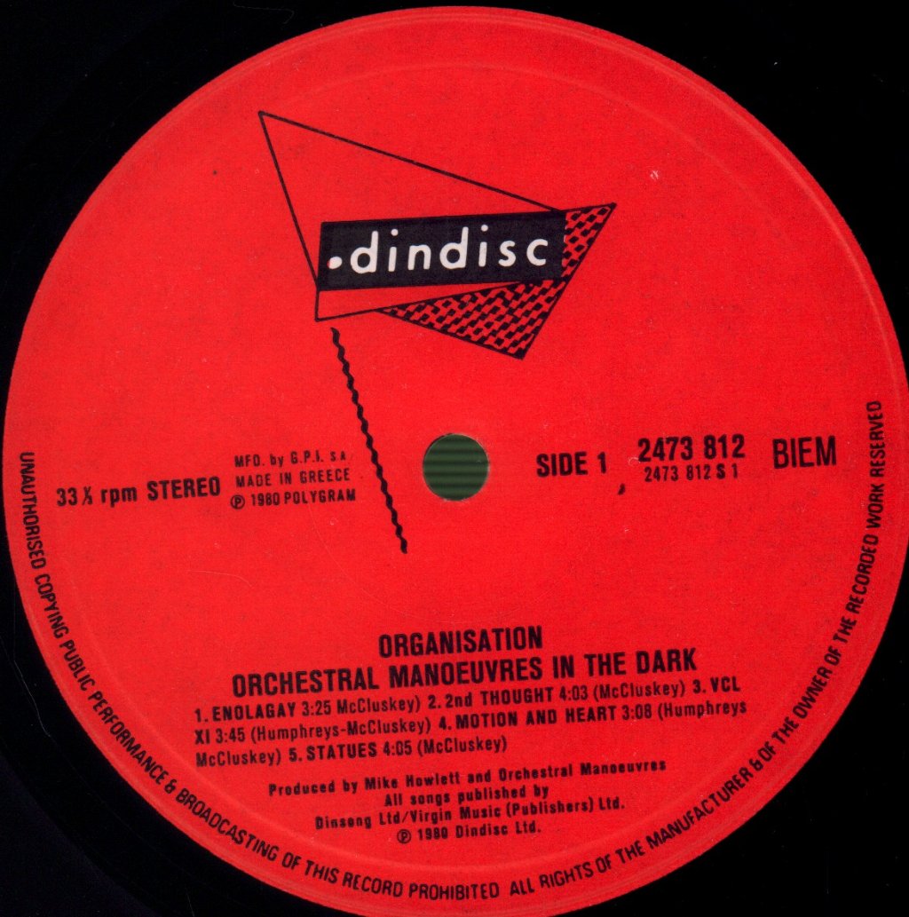 Orchestral Manoeuvres In The Dark - Organisation - Lp