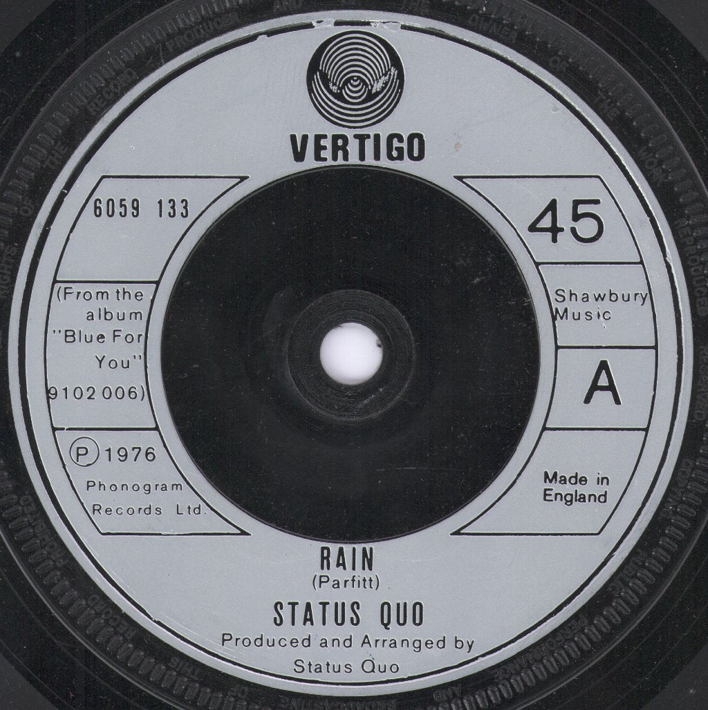 Status Quo - Rain - 7 Inch