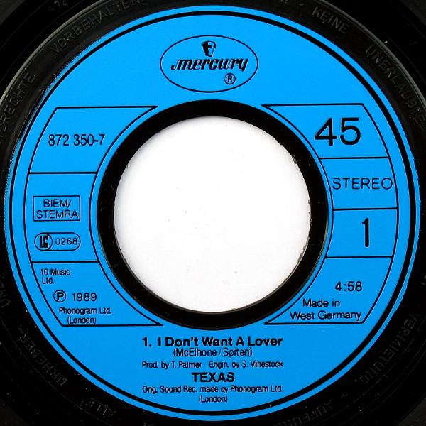 Texas - I Don't Want A Lover - 7 Inch