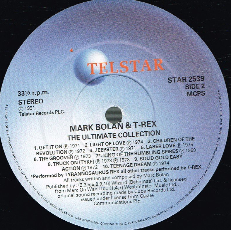 Marc Bolan And T Rex - Ultimate Collection - Lp