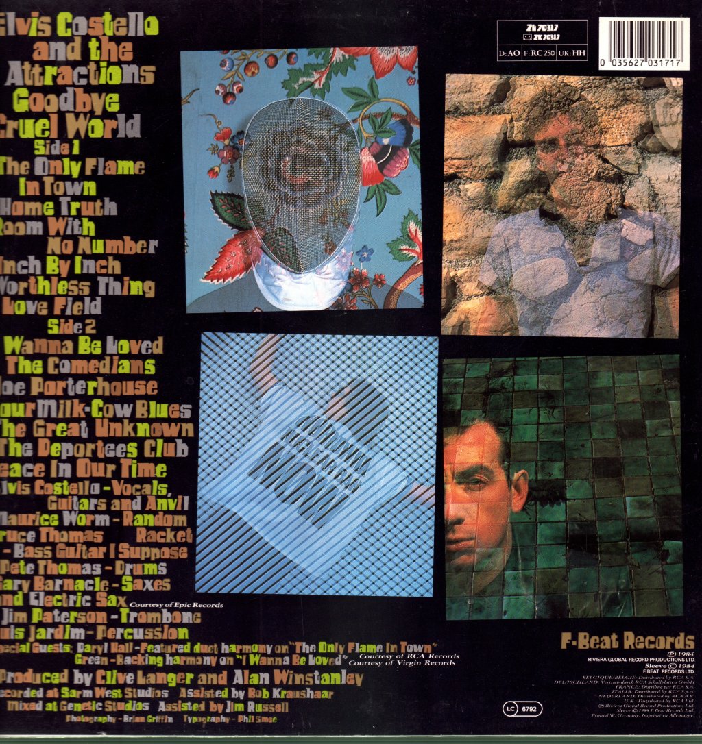 Elvis Costello And The Attractions - Goodbye Cruel World - Lp