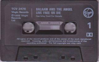 Balaam And The Angel - Live Free Or Die - Cassette