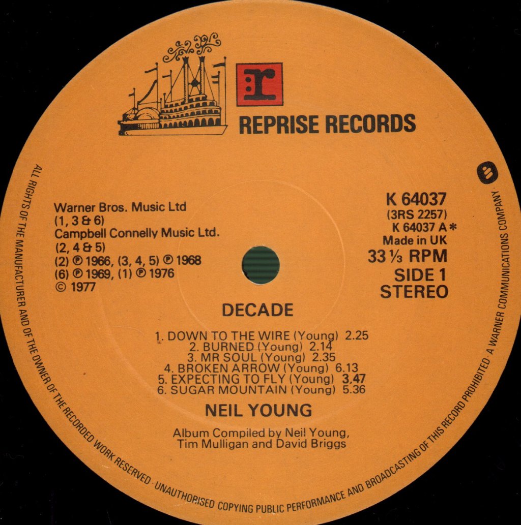 Neil Young - Decade - Triple Lp