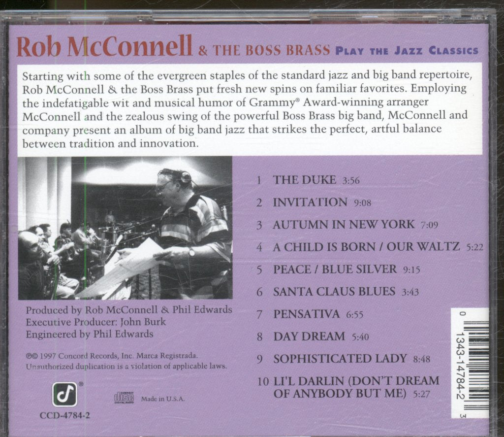 Rob McConnell & The Boss Brass - Play The Jazz Classics - Cd