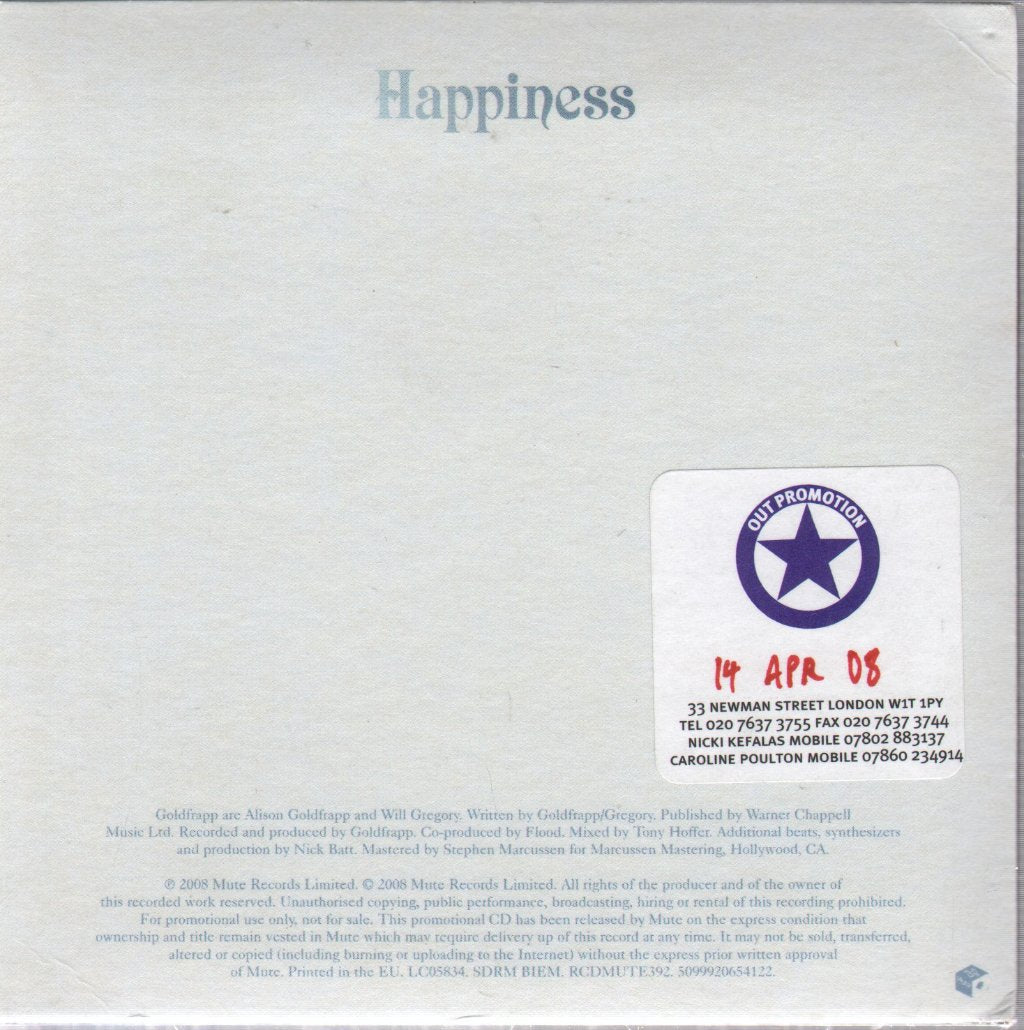 Goldfrapp - Happiness - Cd
