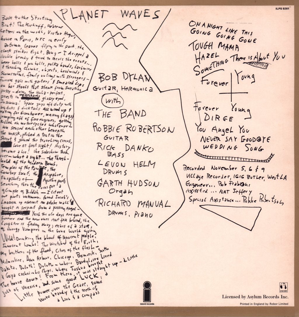 Bob Dylan - Planet Waves - Lp