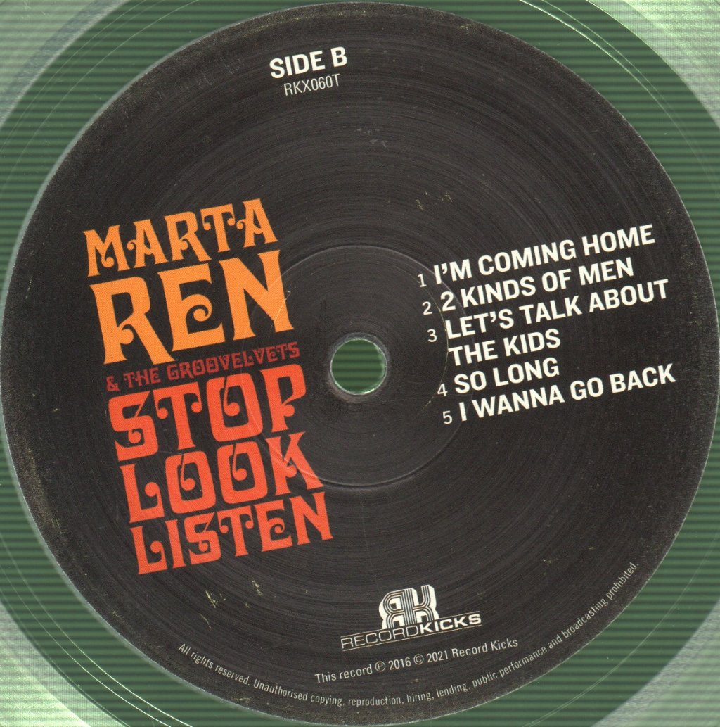 Marta Ren & The Groovelvets - Stop Look Listen - Lp