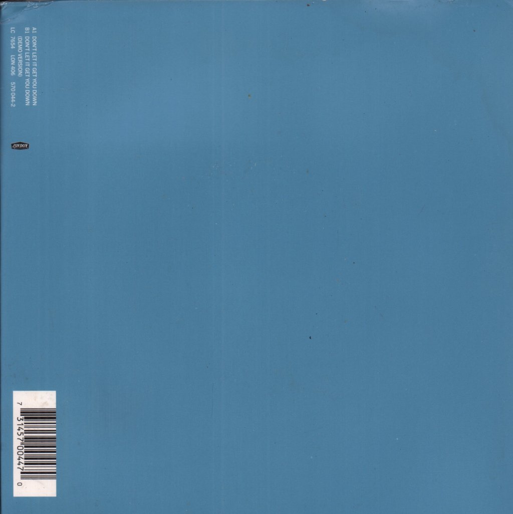 Echo And The Bunnymen - Don't Let It Get You Down - 7 Inch