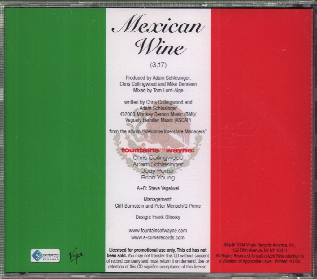 Fountains Of Wayne - Mexican Wine - Cd