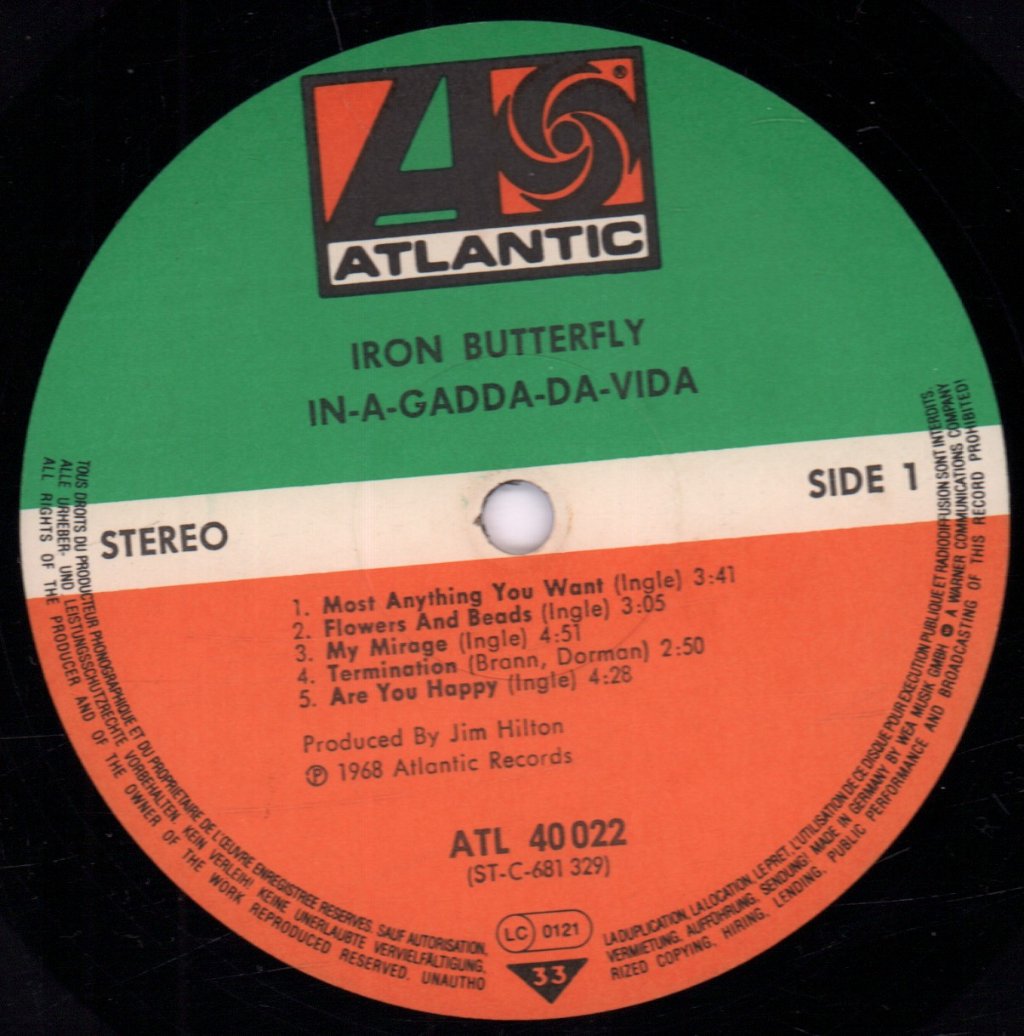 Iron Butterfly - In A Gadda Da Vida - Lp