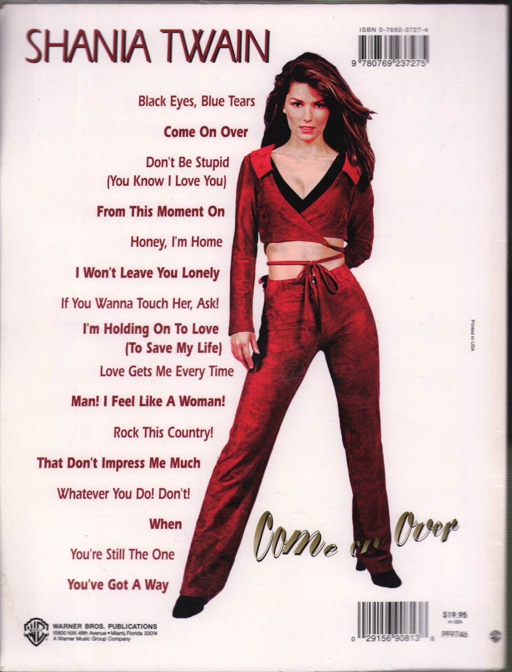 Shania Twain - Come On Over - Sheet Music