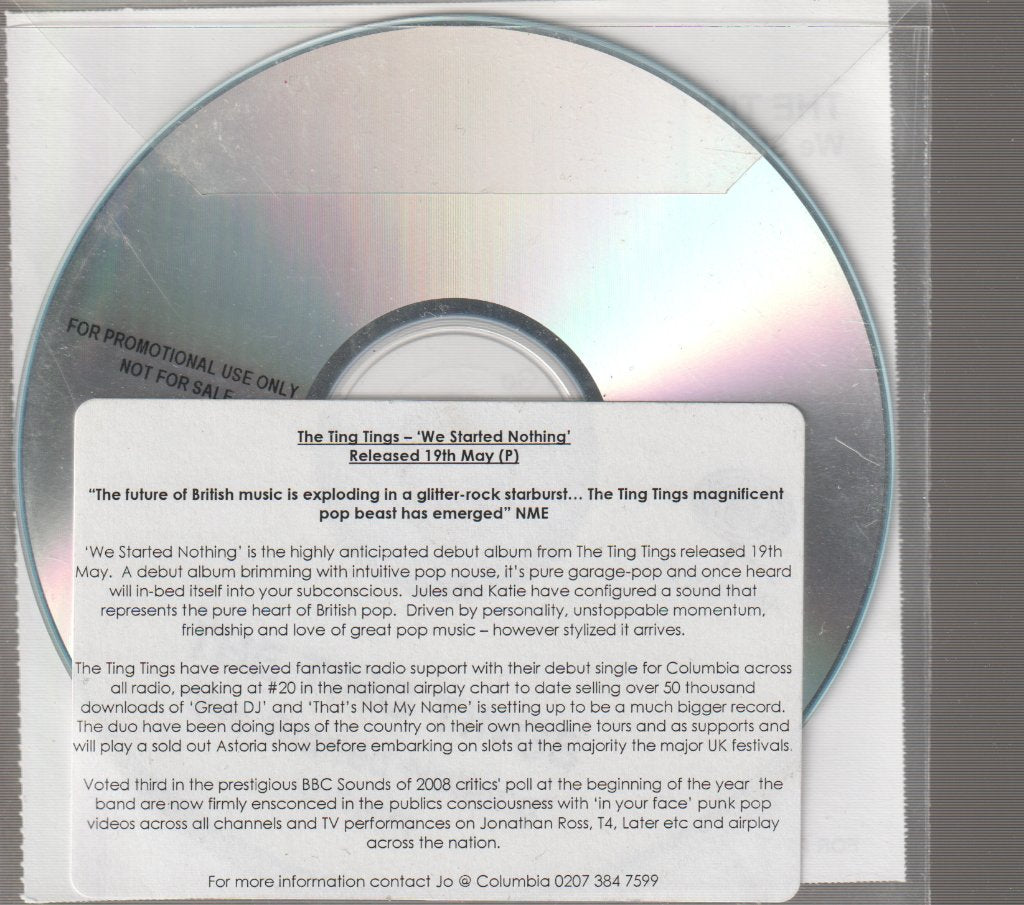 Ting Tings - We Started Nothing - Cdr