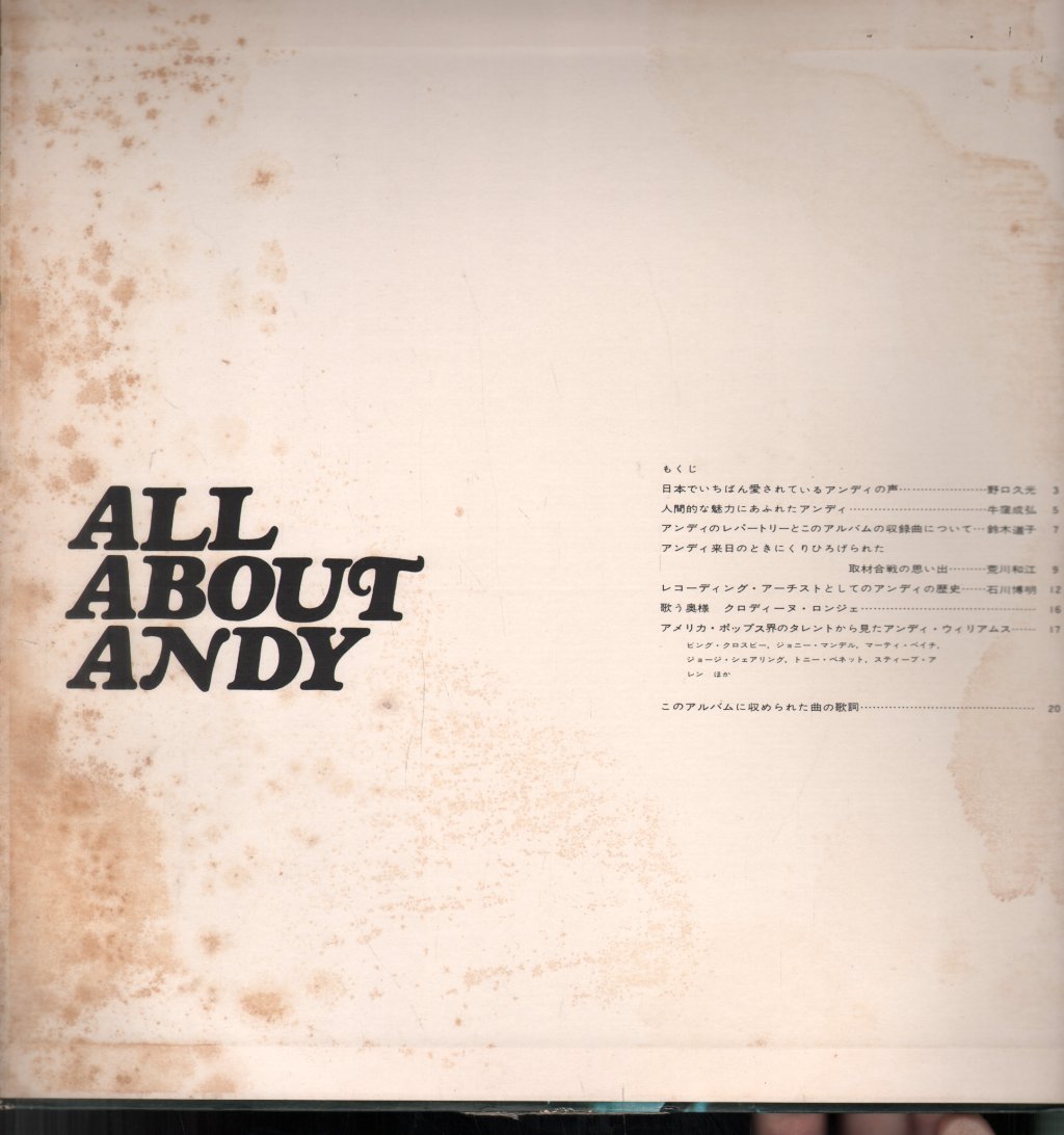 Andy Williams - All About Andy - Double Lp