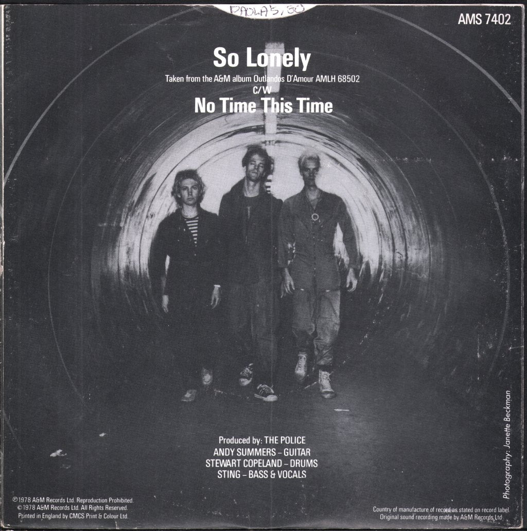 Police - So Lonely - 7 Inch