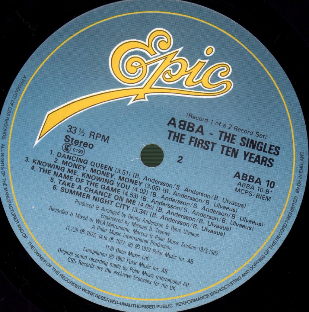 ABBA - Singles - Double Lp
