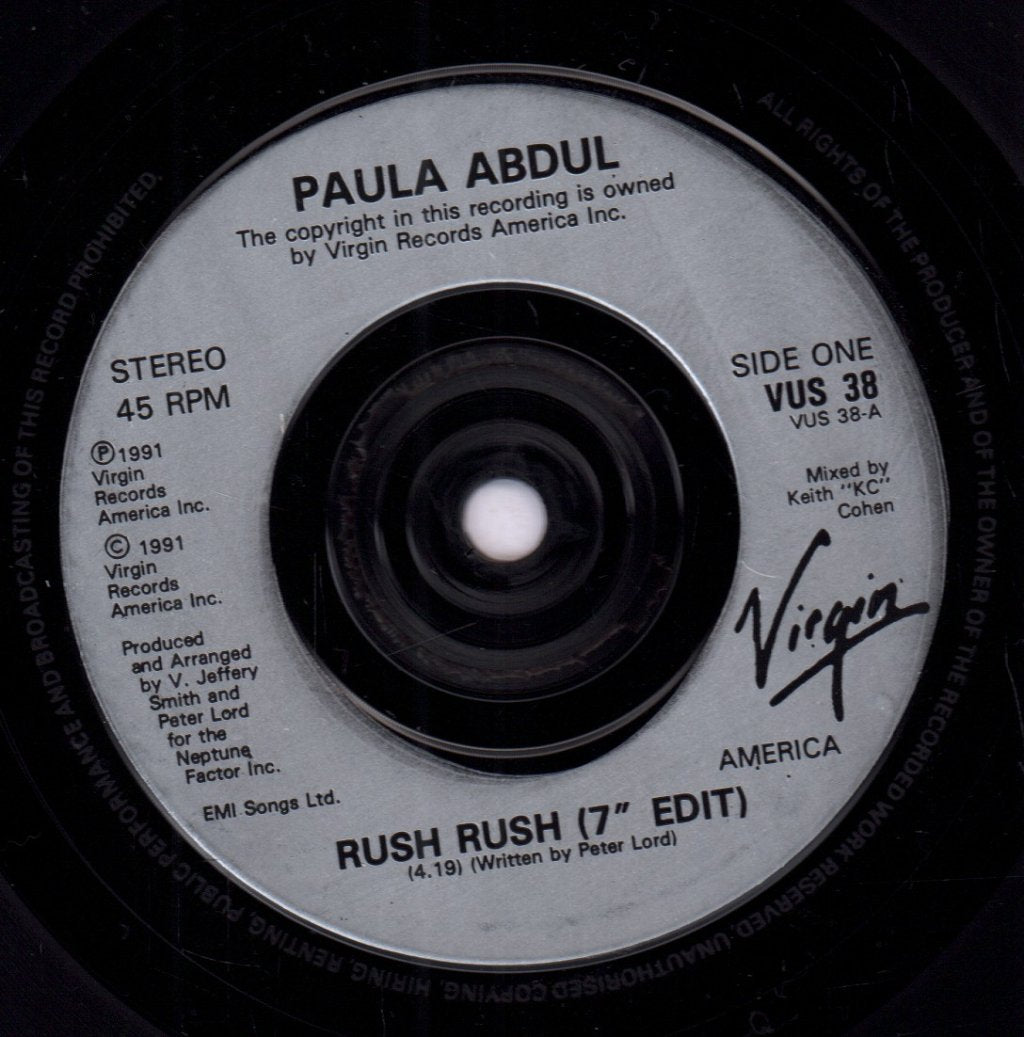 Paula Abdul - Rush Rush - 7 Inch