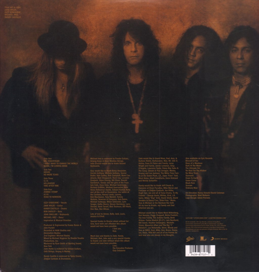Ozzy Osbourne - No More Tears - Double Lp
