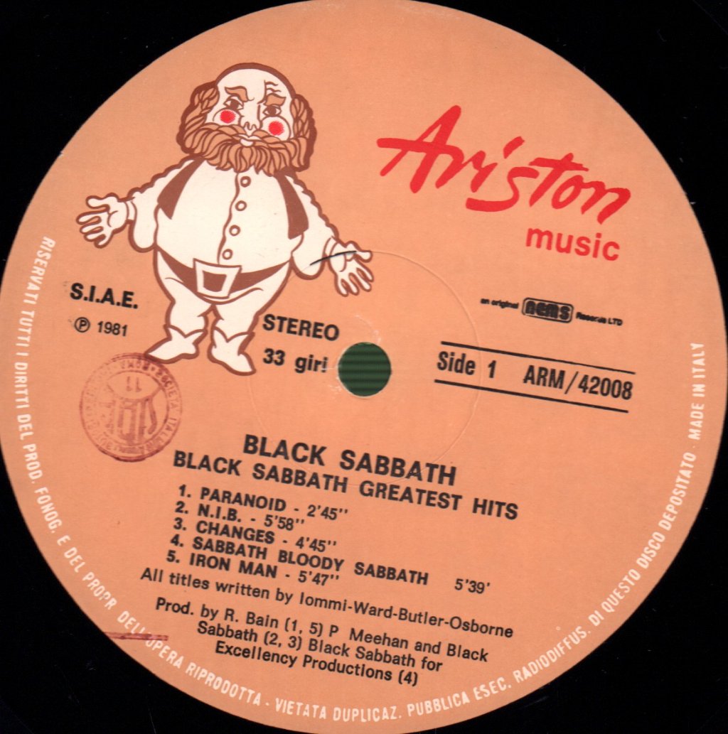 Black Sabbath - Greatest Hits - Lp