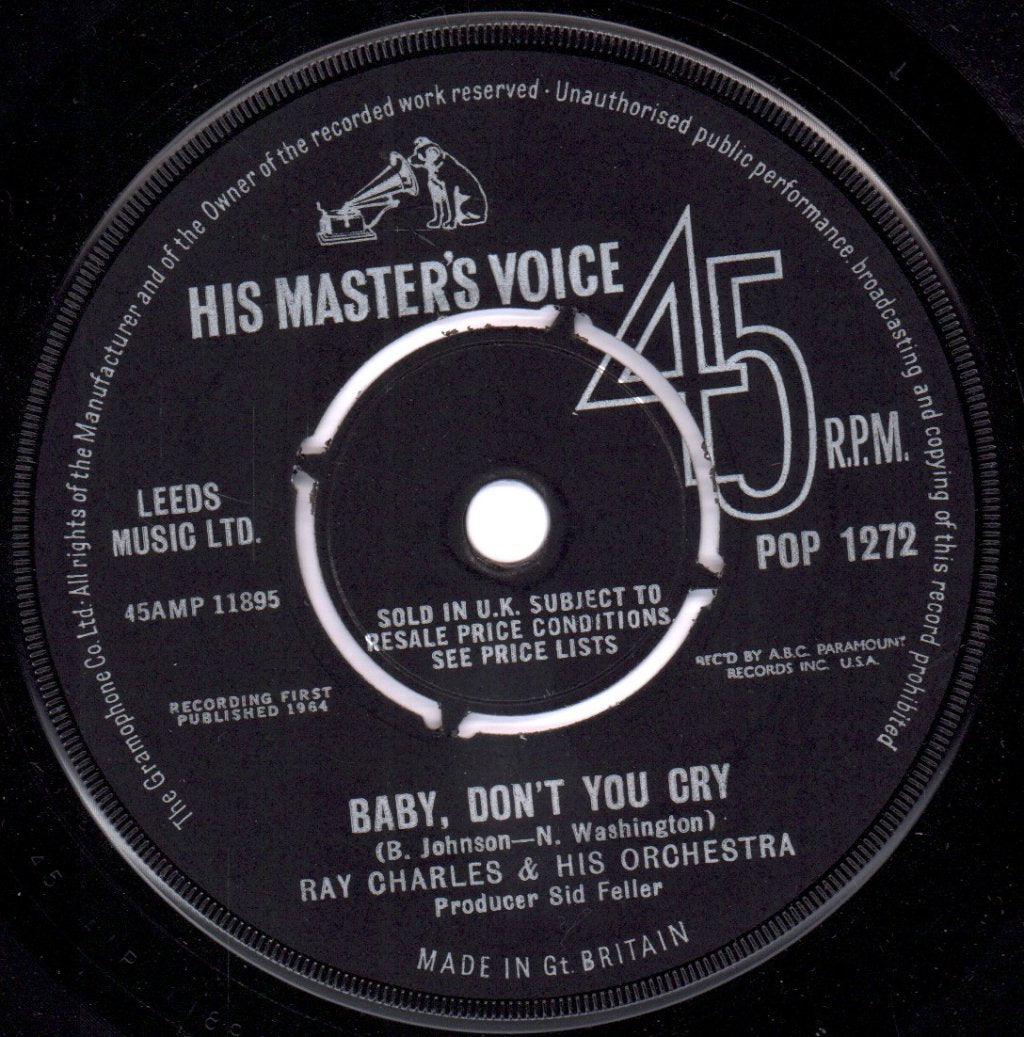 Ray Charles - My Heart Cries For You - 7 Inch