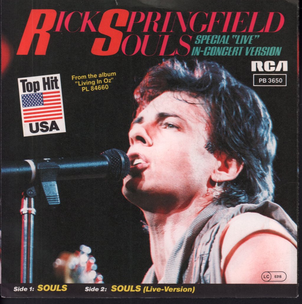 Rick Springfield - Souls - 7 Inch